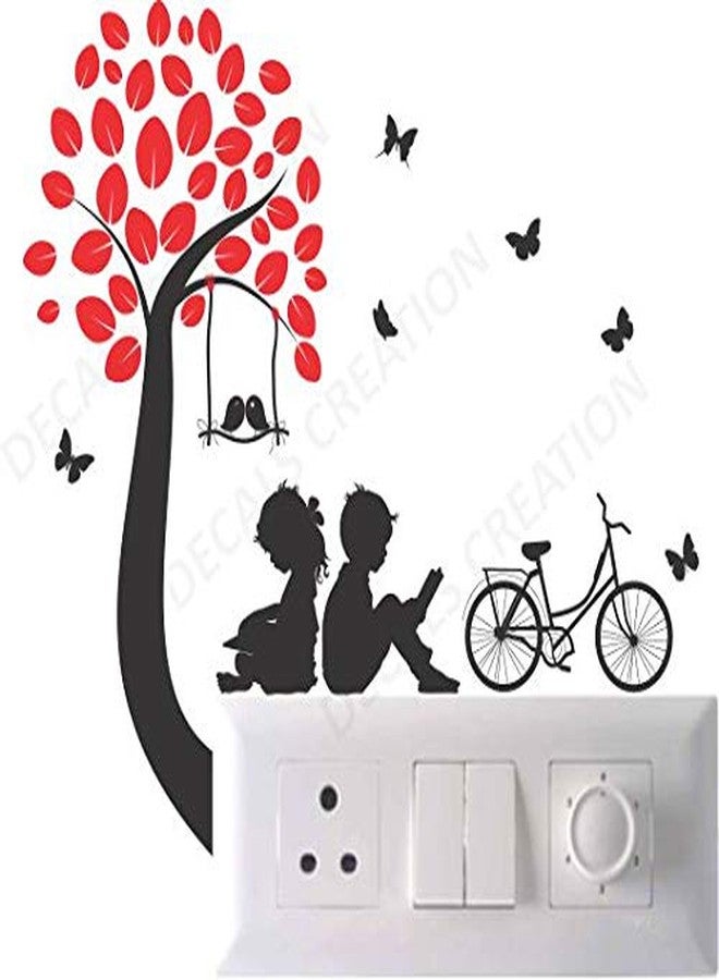 Decals Creation Vinyl Self-Adhesive Multicolor Switch Board Wall Sticker Standard Size Switch Sticker - Pack of 1(6 Stickers)26x4x4cms - Image 4